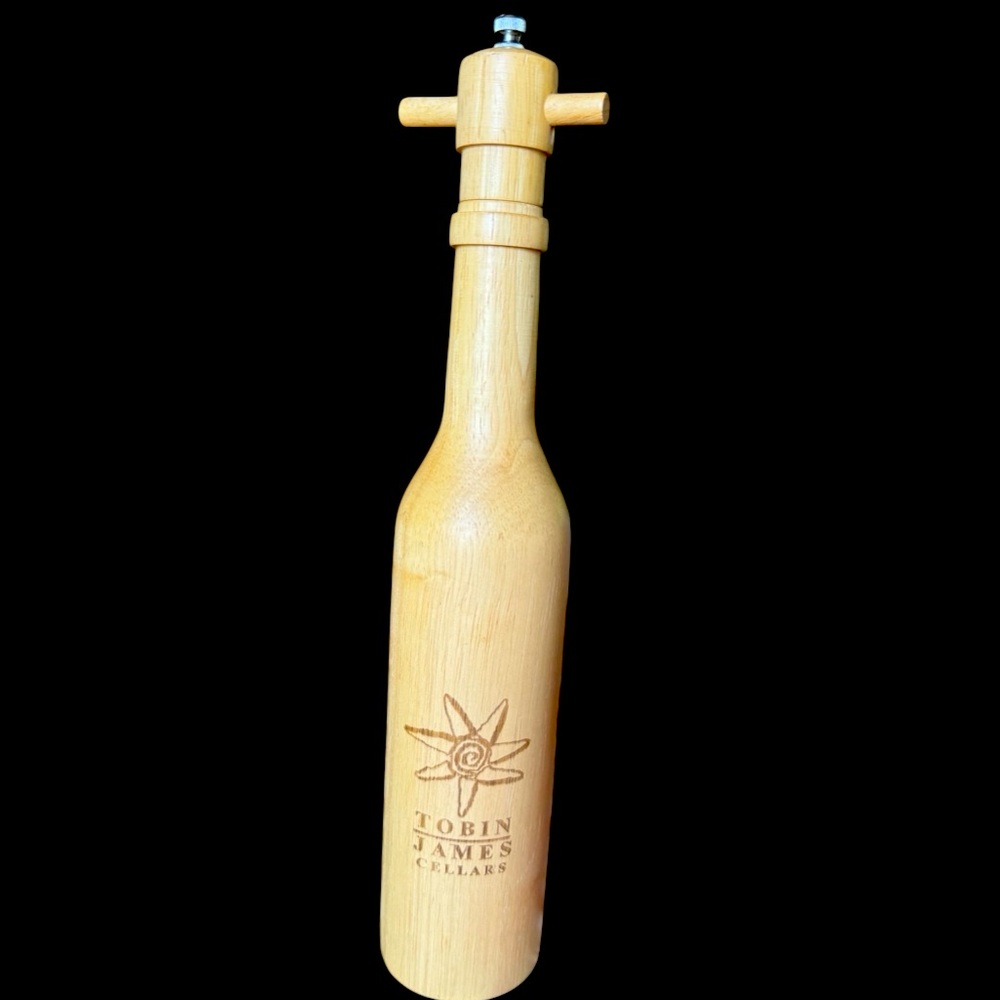 Tobin James Cellars wooden Pepper/salt Grinder 14” tall